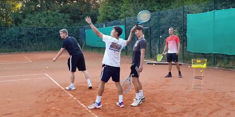 Tennis Serve Accident