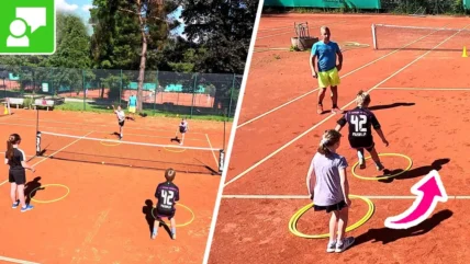 9 Tennis Fun Games With Hoops For Kids - Coordination & Teamwork